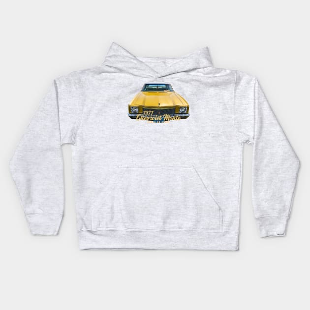 1971 Chevrolet Monte Carlo SS Coupe Kids Hoodie by Gestalt Imagery